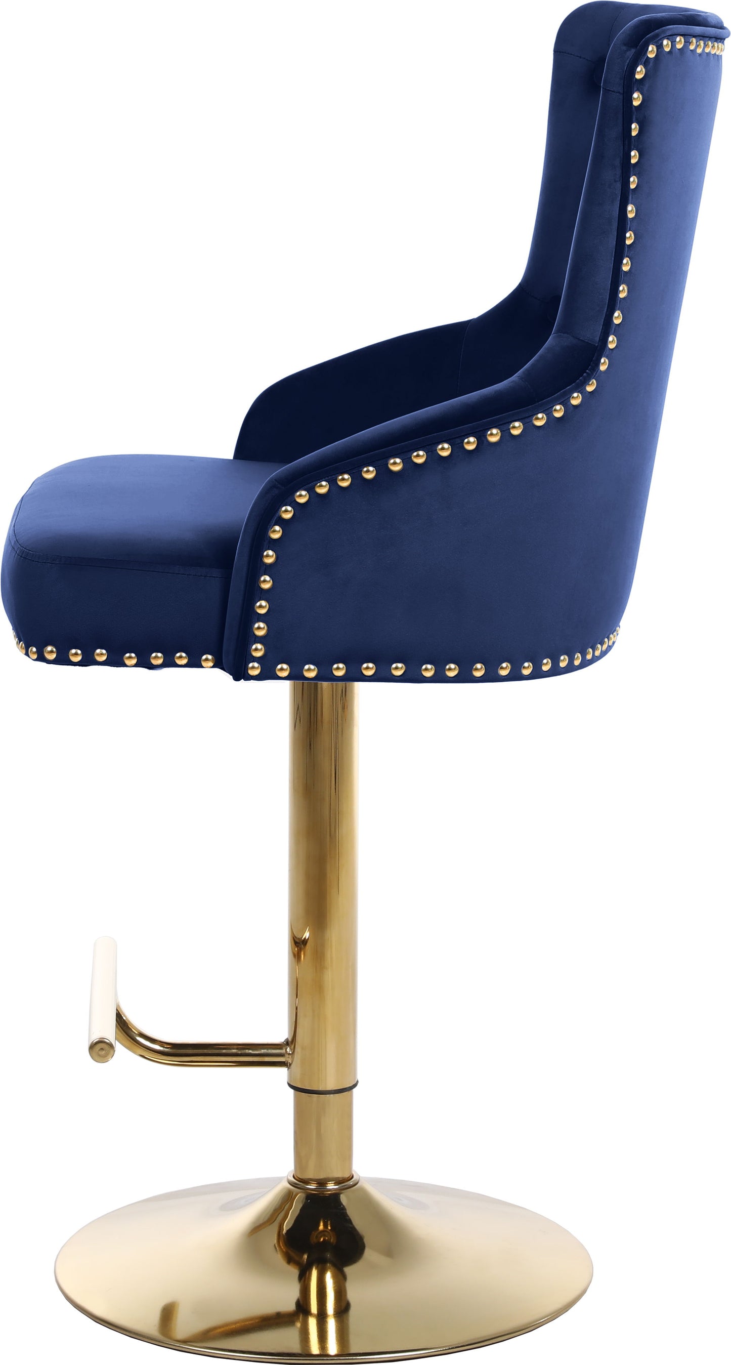 Claude - Adjustable Stool Gold Swivel with Gold Base