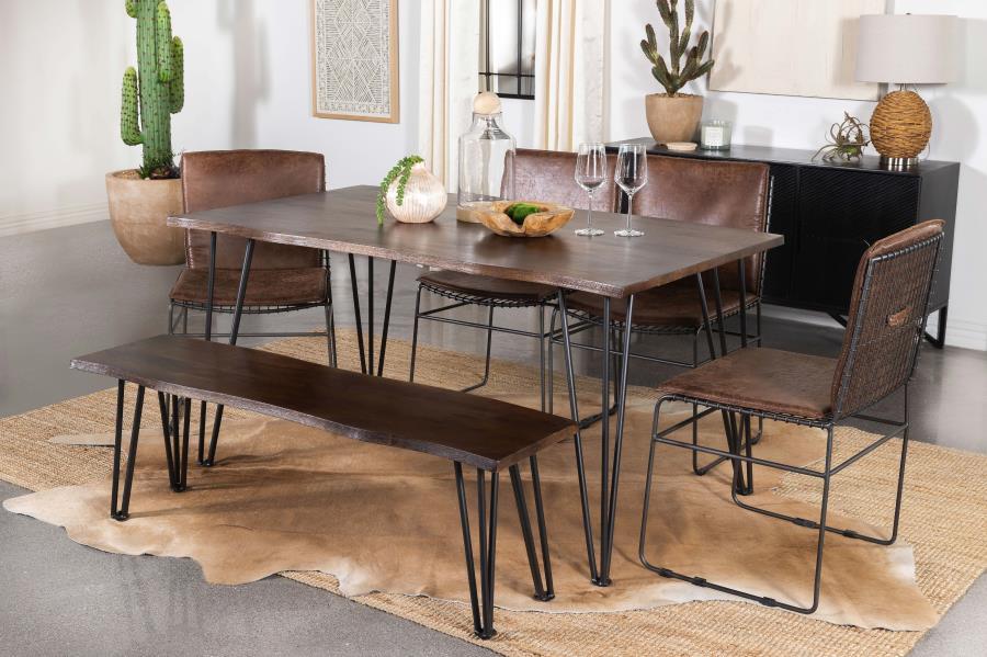 Topeka - Dining Table 6 Piece Set - Brown