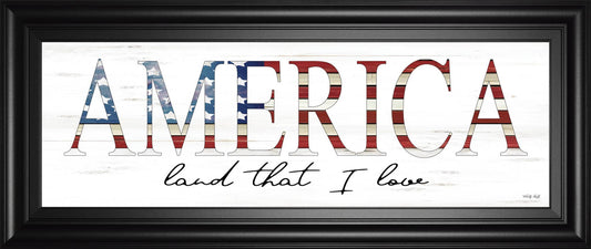 America Land That I Love By Cindy Jacobs 18x42 - White