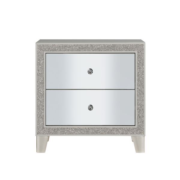 Sliverfluff - Nightstand - Mirrored & Champagne Finish