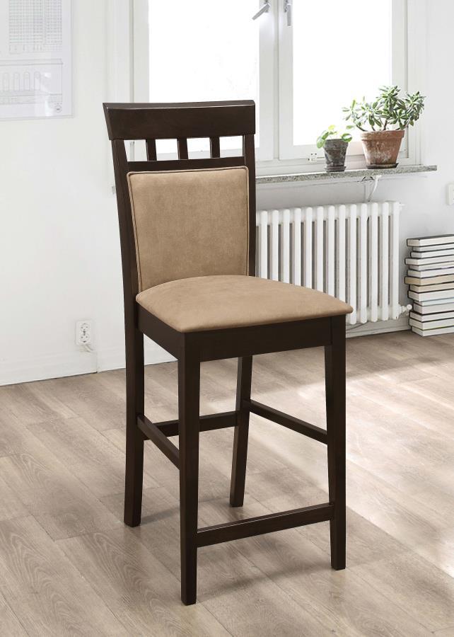 Clanton - Counter Height Stools with Upholstered Seats & Back (Set of 2) - Brown