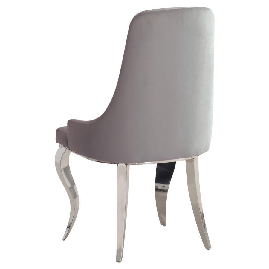 Coaster - Curved Chrome Legs Dining Chair