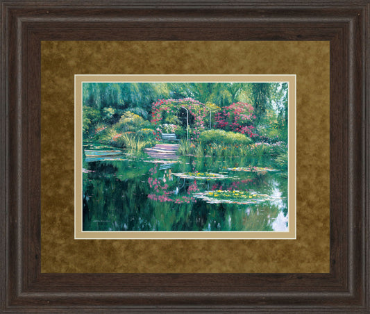 Swamp Scene - Framed Print Wall Art - Green