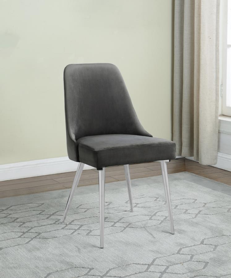 Cabianca - Curved Back Side Chair (Set of 2) - Gray