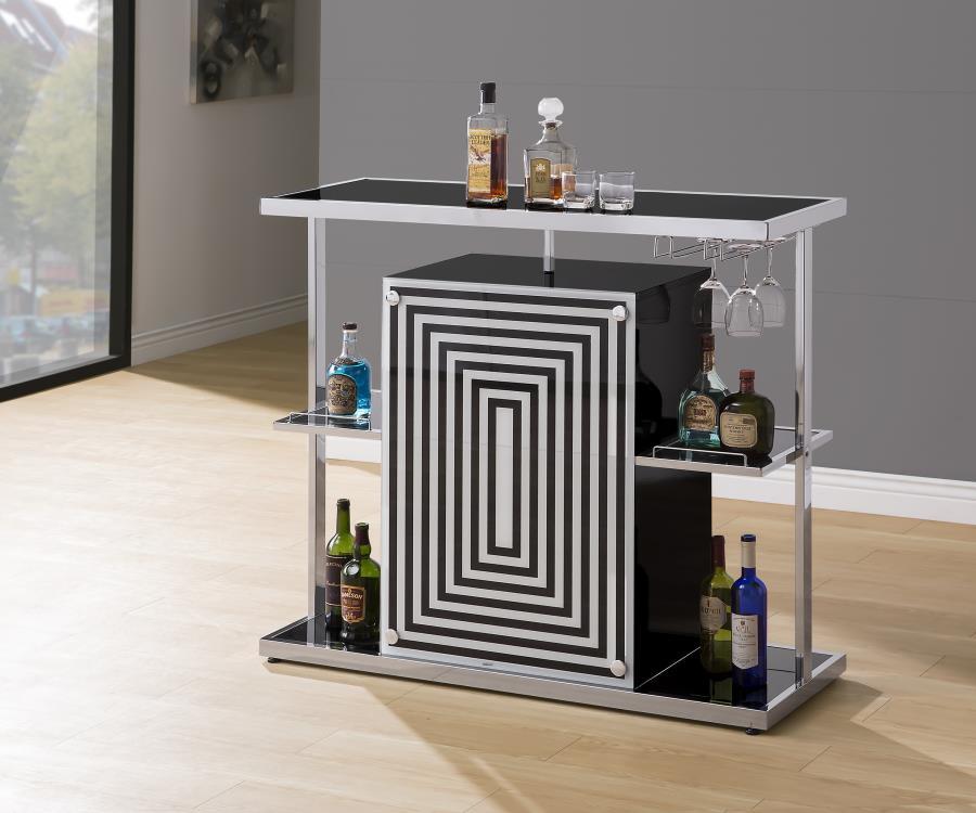 Zinnia - 2-tier Bar Unit - Black