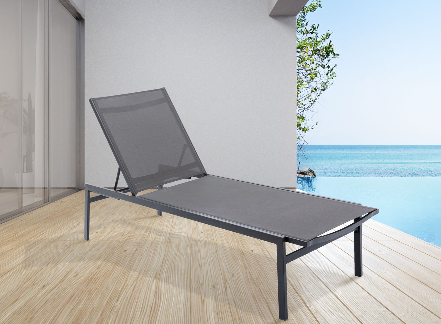 Santorini - Outdoor Patio Chaise Lounge Chair