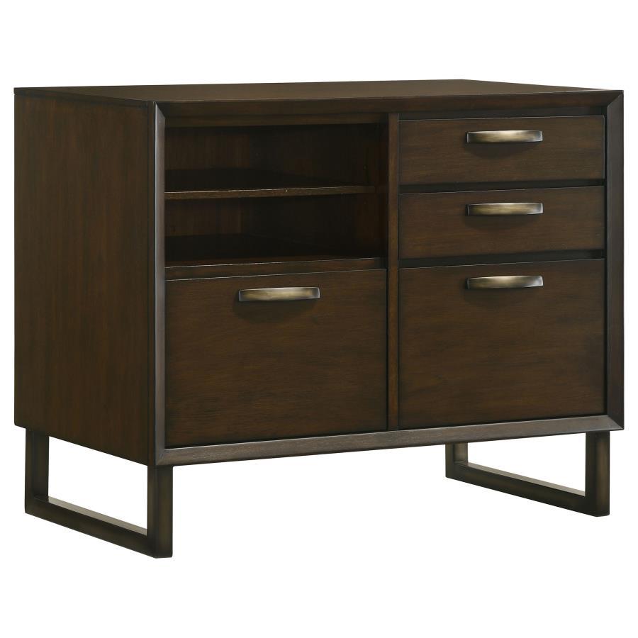 File Cabinet - Dark Walnut / Gunmetal