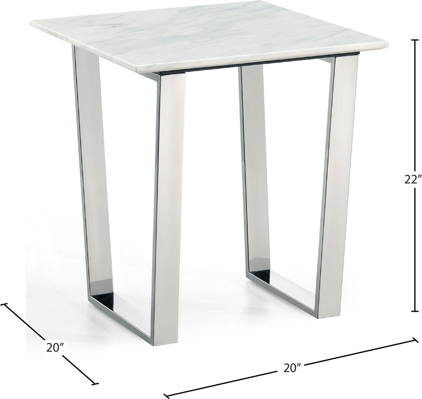 Carlton - End Table - Pearl Silver