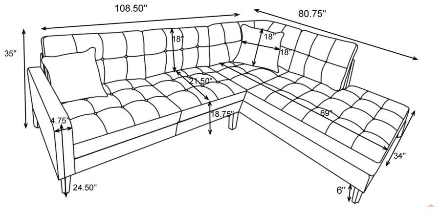 Barton - Sectional - Pearl Silver