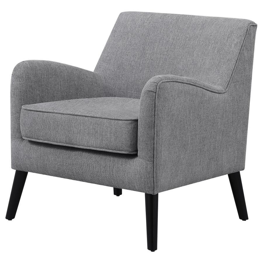 Charlie - Accent Chair With Angled Arms - Gray - Fabric