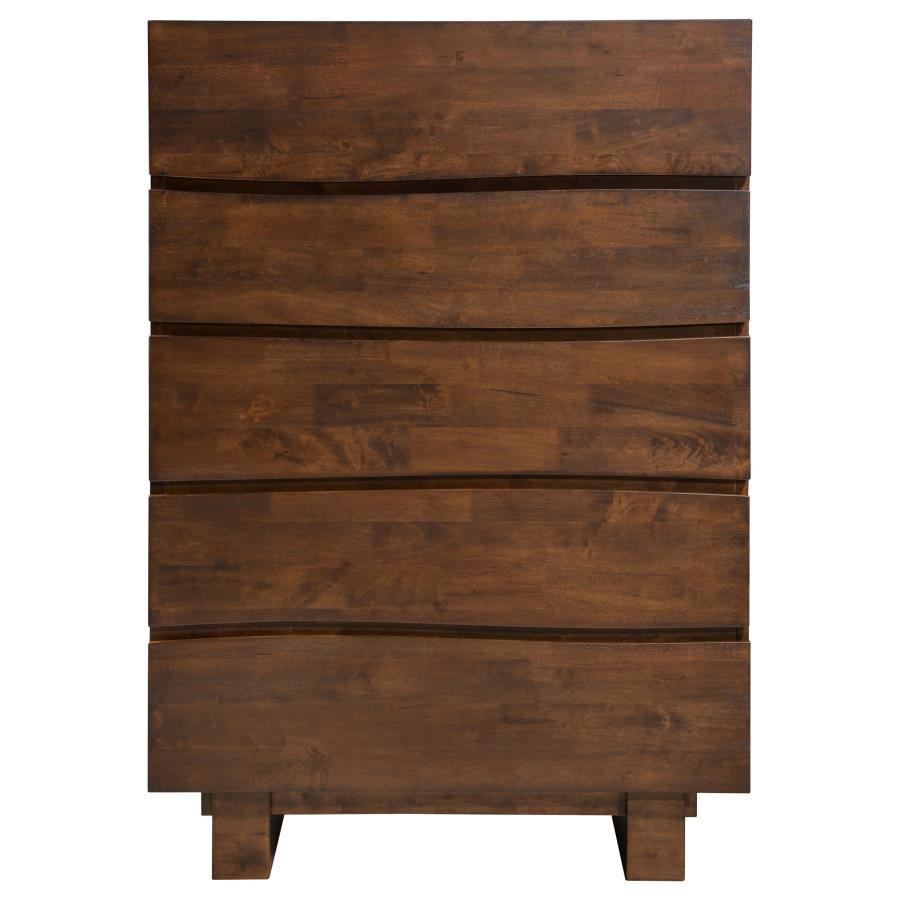 Genevieve - 6-Drawer Rectangular Chest - Dark Brown