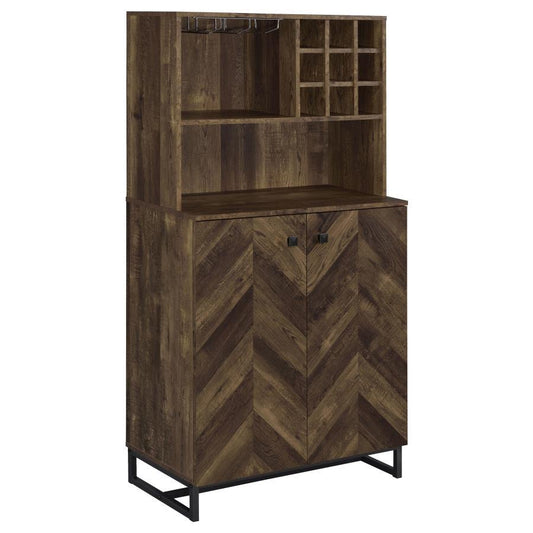 Mendoza - 2-door Wine Cabinet - Brown