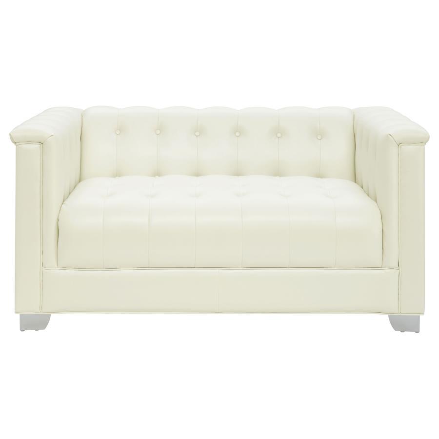 Chaviano - Loveseat - Pearl and White