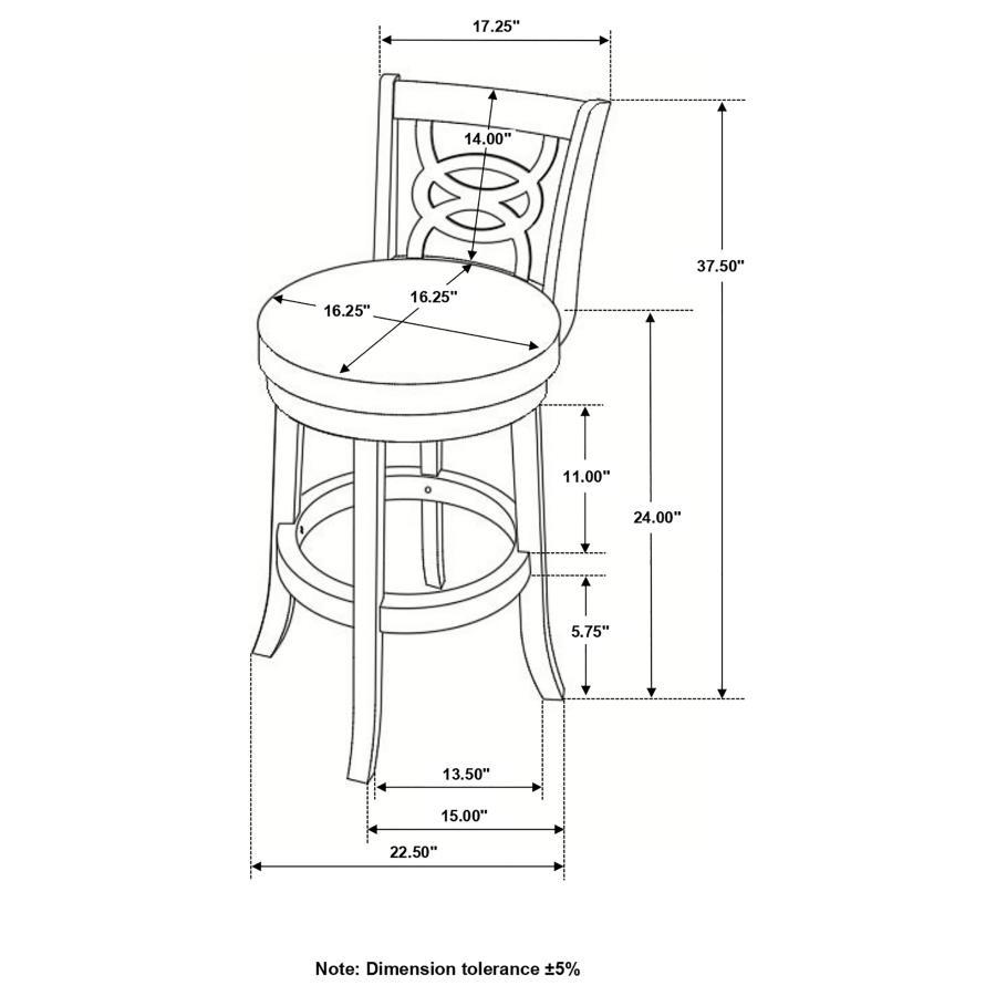 Coaster - Swivel Stools with Upholstered Seat (Set of 2)