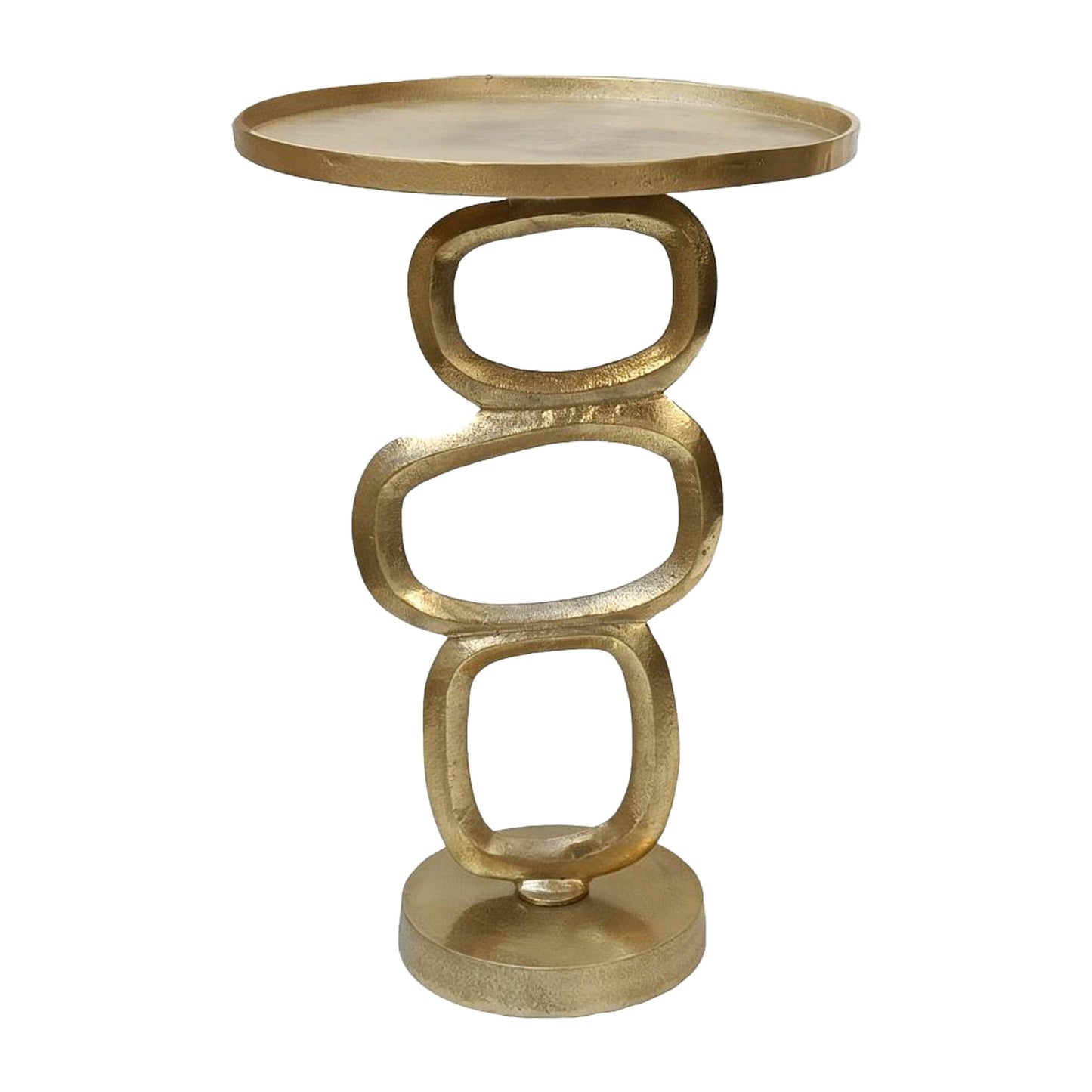 Metal 15"/22" - Gold Ring Modern Side Table