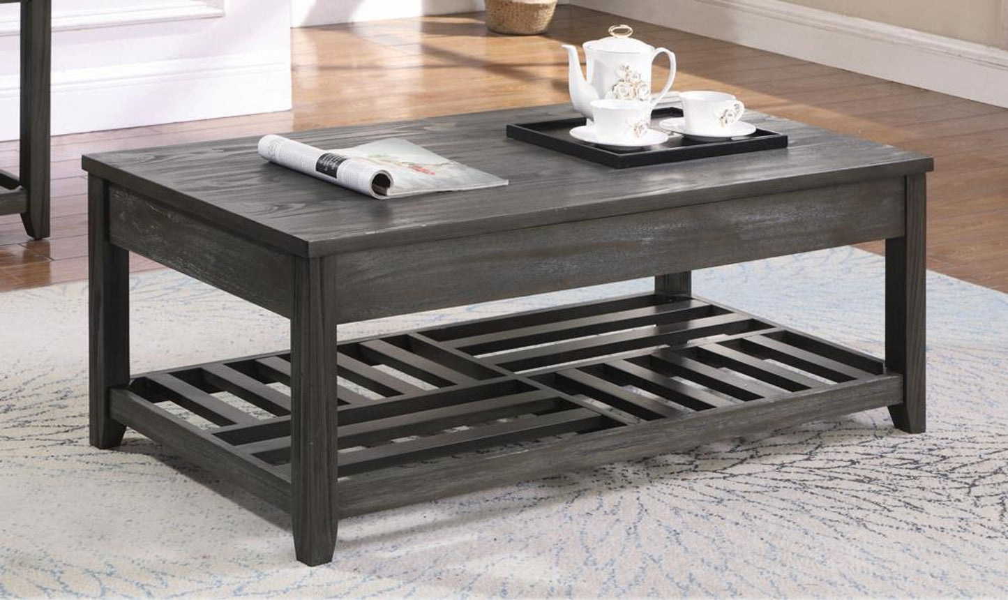 Cliffview - Lift Top Coffee Table With Storage - Gray