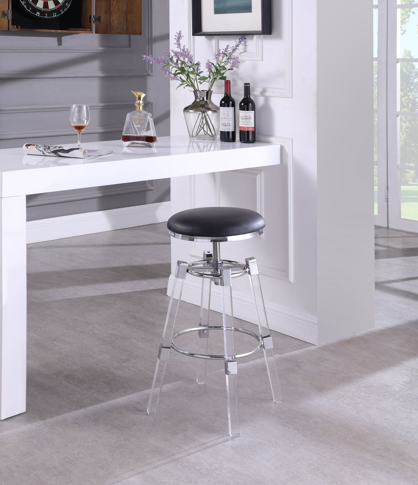 Venus - Adjustable Stool with Chrome Legs (Set of 2)