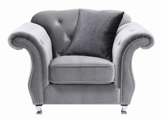 Frostine - Arm Chair - Pearl Silver