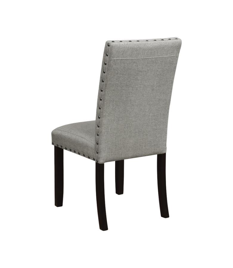 Kentfield - Solid Back Upholstered Side Chair (Set of 2) - Pearl Silver