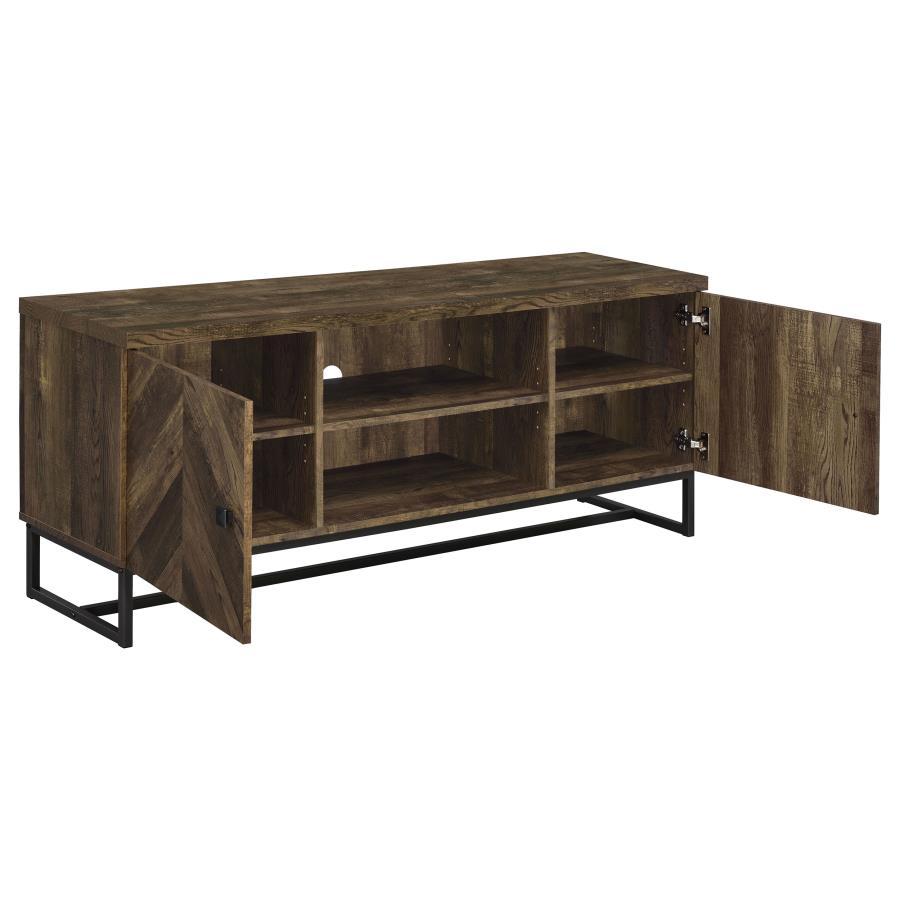 Myles - Pattern TV Console - Brown