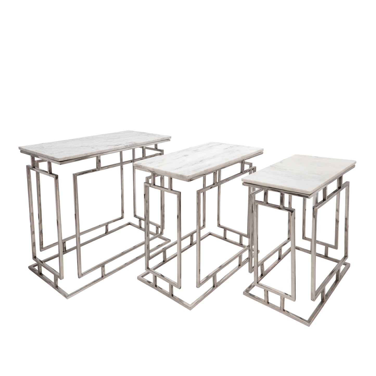 Side Tables (Set of 3) - Silver