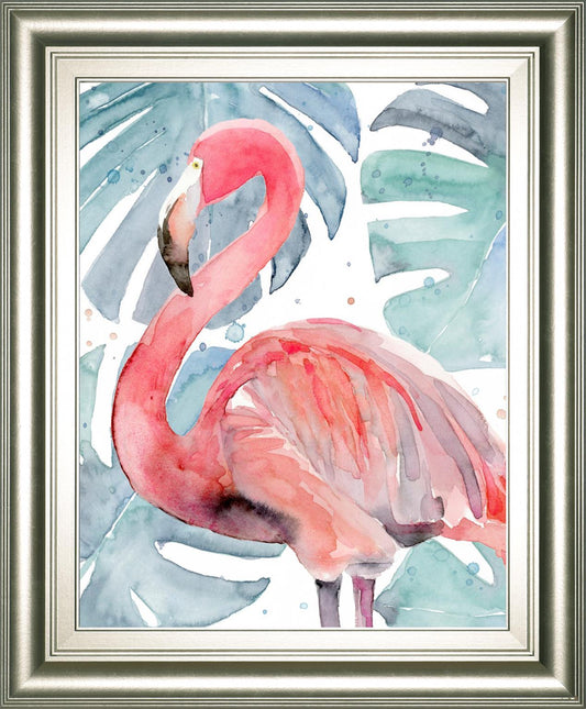 Flamingo Splash II By Annie Warren 22x26 - Pink