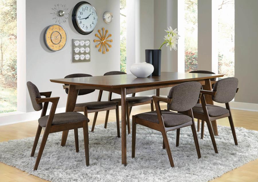 Malone - 7 Piece Dining Set - Dark Brown