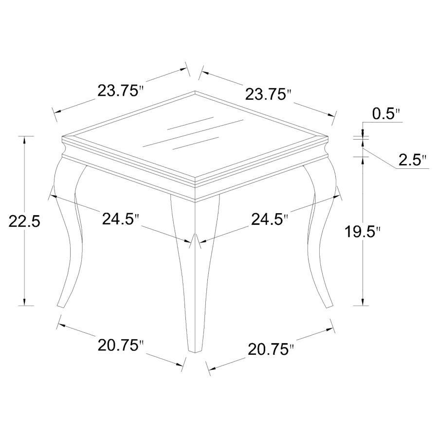 Luna - End Table - White