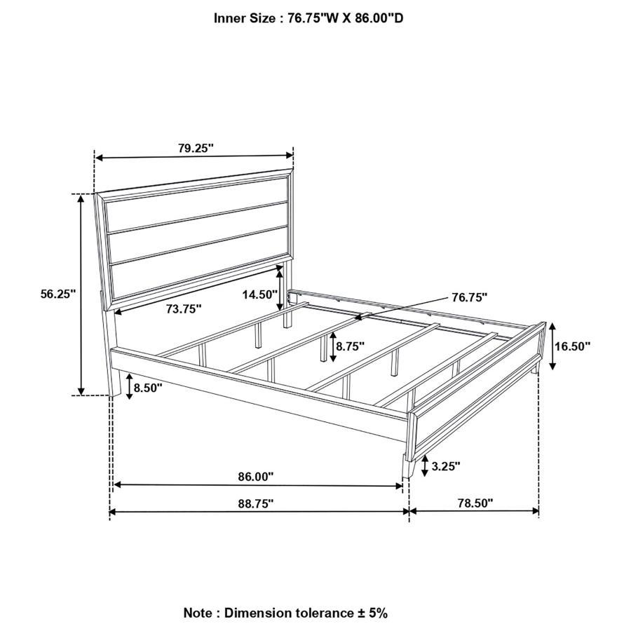 Watson - California King Bed - Gray Oak