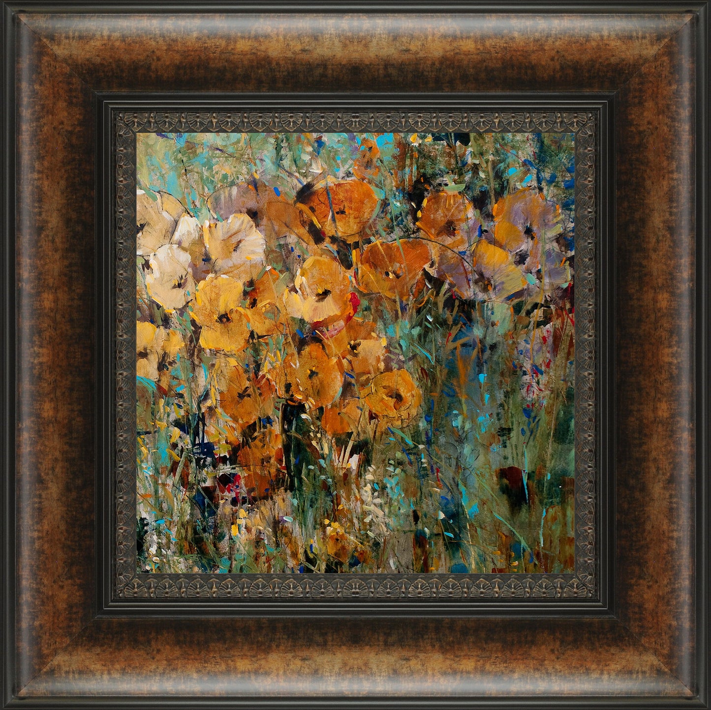 Amber Poppy Field II By Tim O'Toole - Framed Print Wall Art