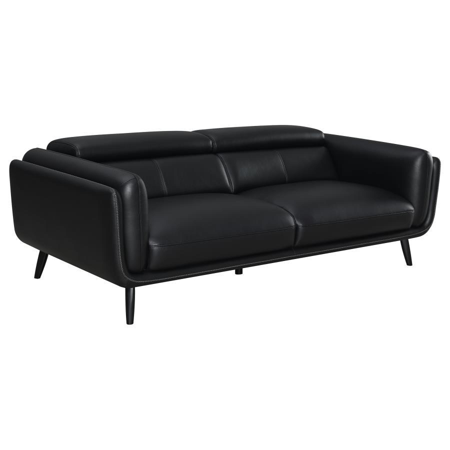 Shania - 2 Piece Living Room Set (Sofa And Loveseat) - Black