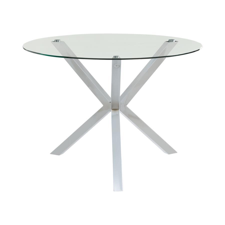 Vance - Dining Table - Pearl Silver