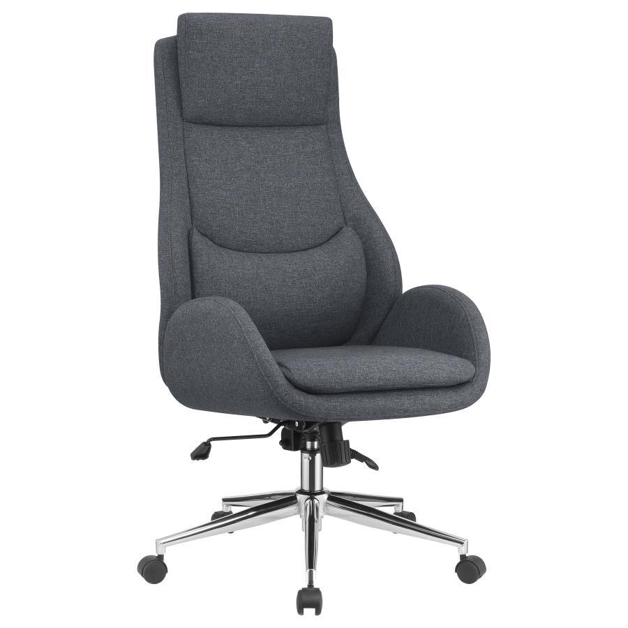 Cruz - Upholstered Office Chair With Padded Seat - Gray