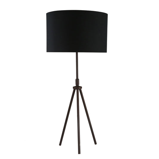 Metal Tripod Table Lamp 38" - Rust Brown