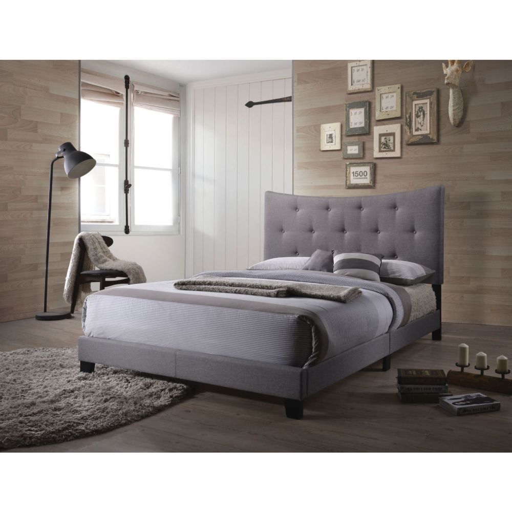 Venacha - Queen Bed - Gray Fabric