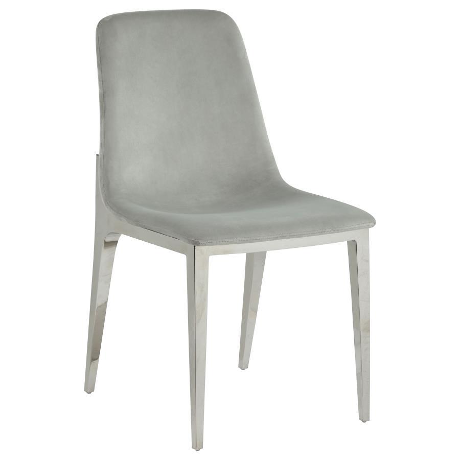 Irene - Upholstered Side Chair (Set of 4) - Pearl Silver