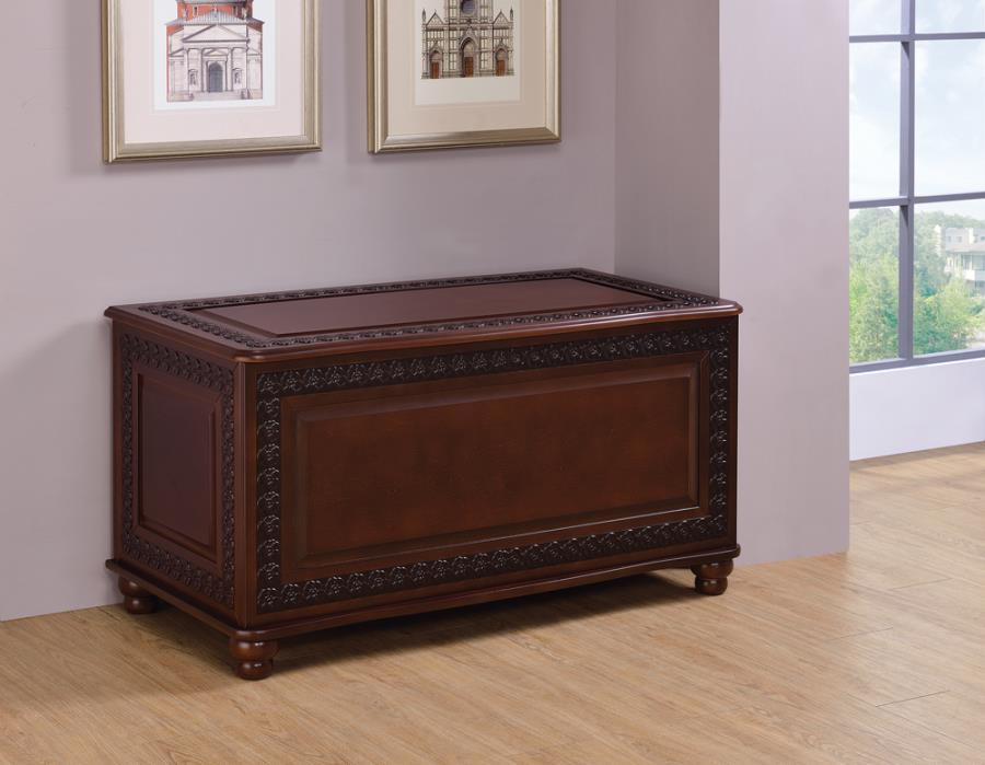 Finlay - Flip Open Storage Cedar Chest - Brown