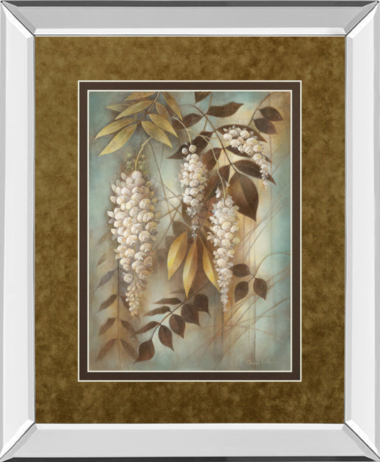 Wisteria Lane Il By Eliane Volherbst-Lane - Mirror Framed Print Wall Art - White