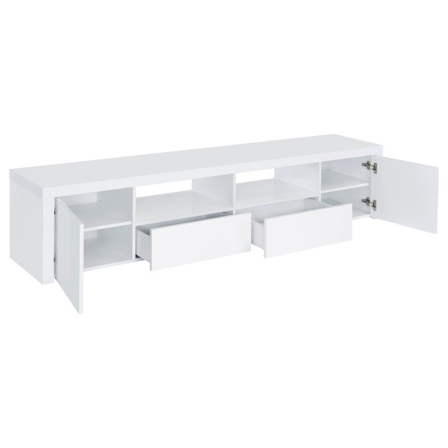 TV Console Wood - White