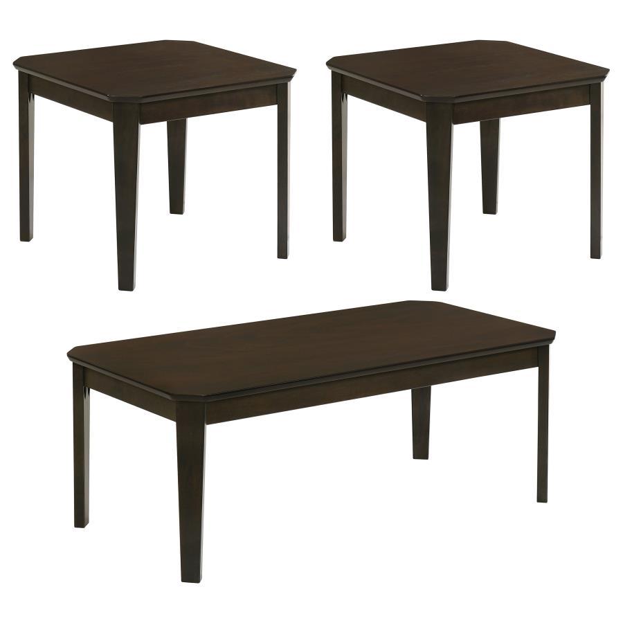 Amaro - 3 Piece Table Set - Dark Brown