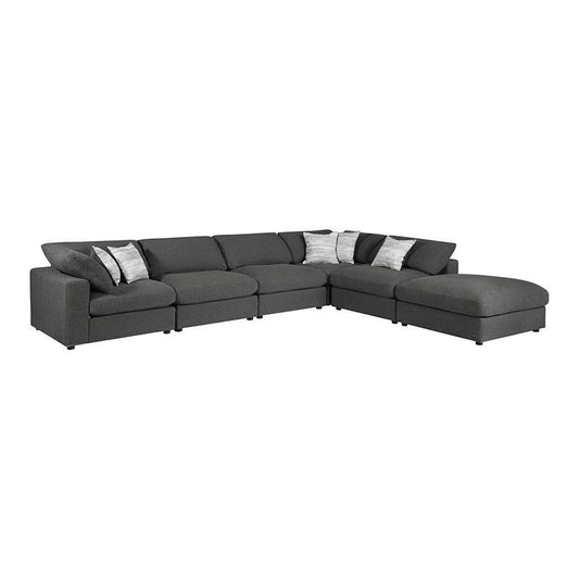 Serene - 6 Piece Sectional Set - Black