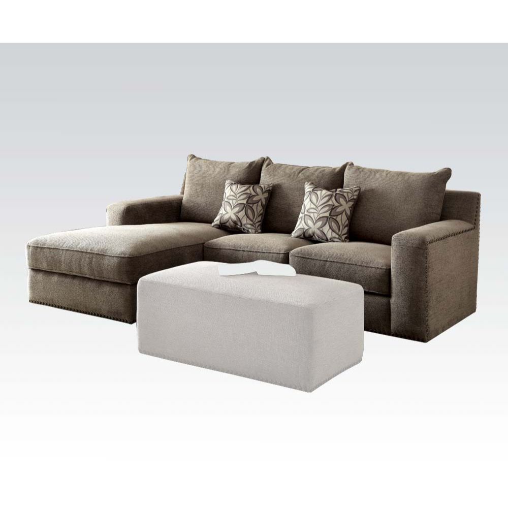 Ushury - Sectional Sofa - Gray Chenille (2-Tone)