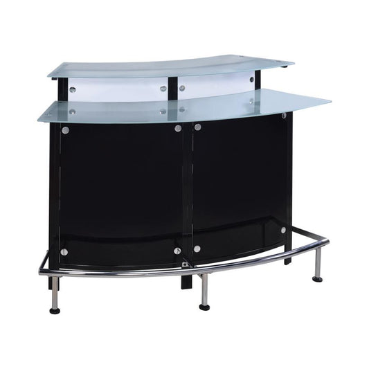 Keystone - Glass Top Bar Unit - Black