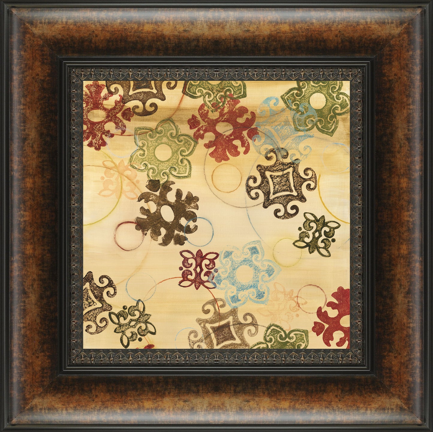 Cheerful Greeting Square II By Jeni Lee - Framed Print Wall Art