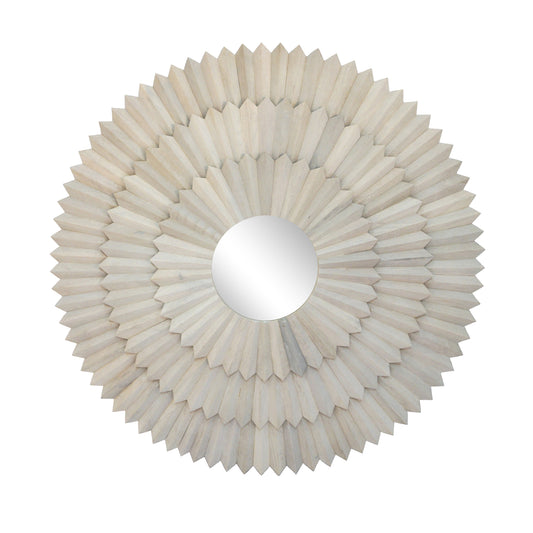 Sunburst Mirror - Light Wood