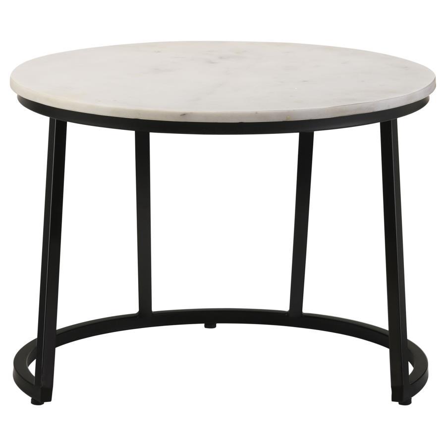 Miguel - Accent Table With C-shape - White