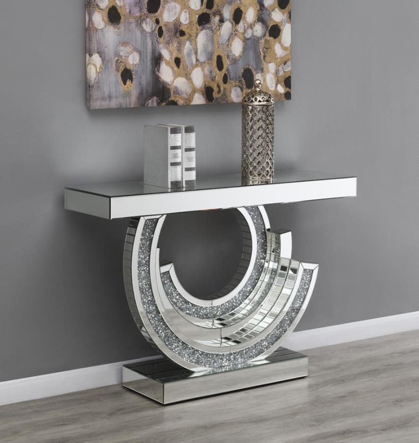 Imogen - Multi-dimensional Console Table - Pearl Silver