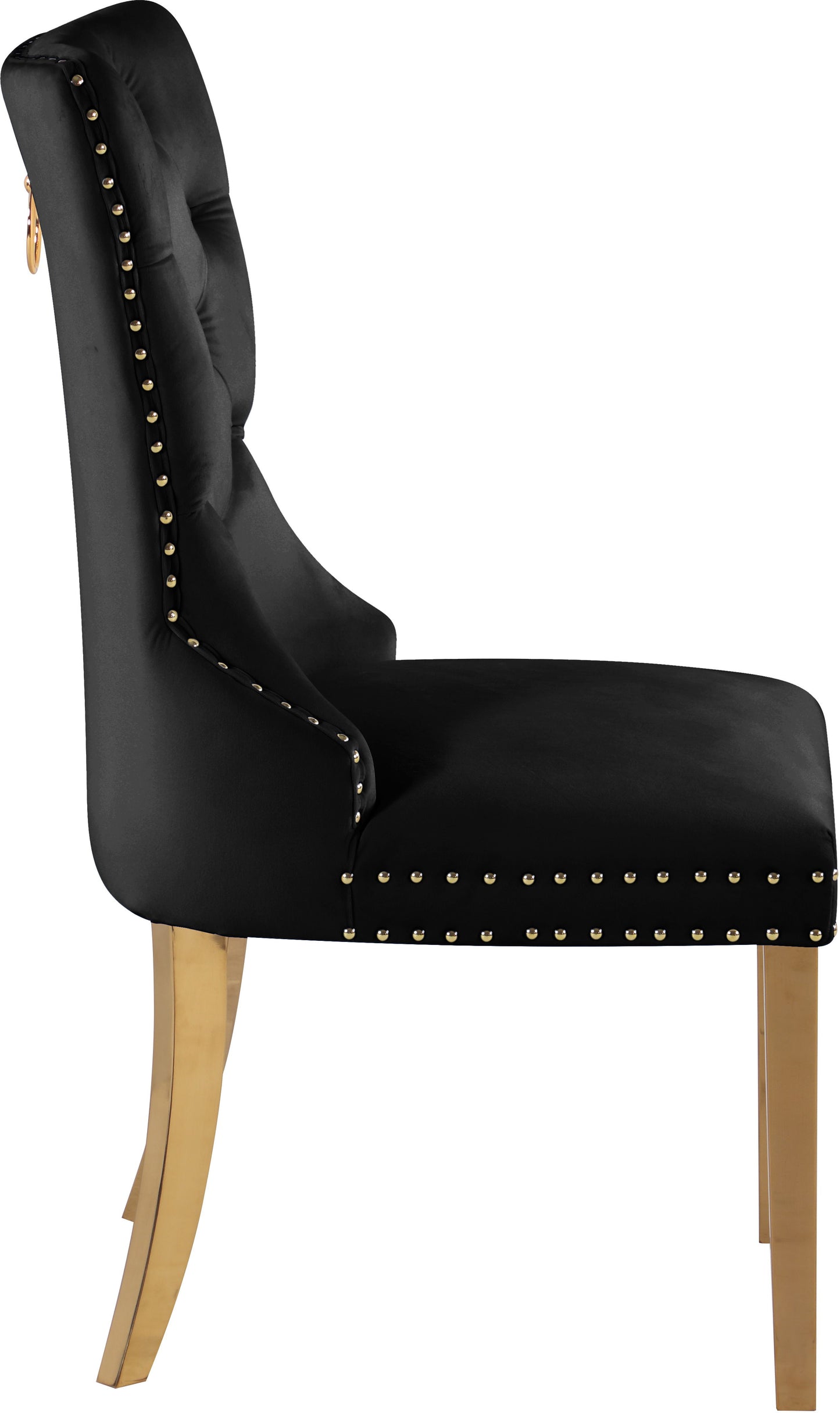 Carmen Velvet - Dining Chair with Gold legs (Set of 2)