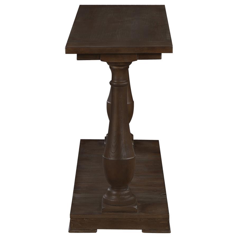 Walden - Sofa Table With Column Pedestal Leds - Brown