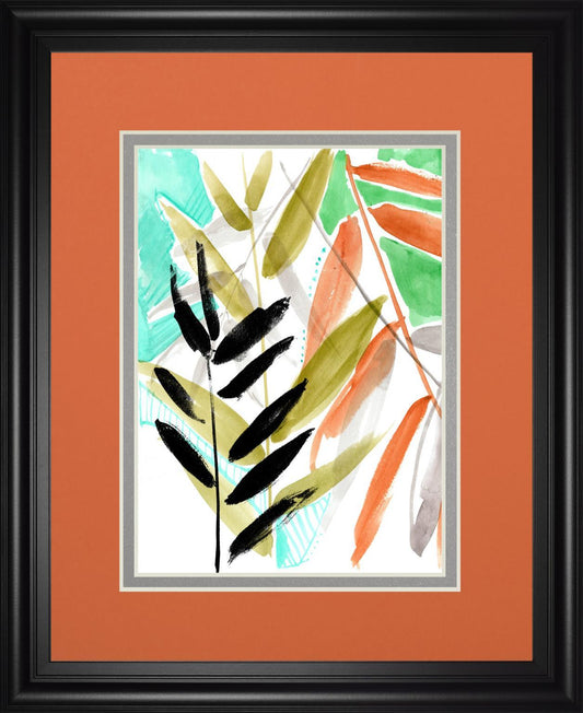 Vivid Fronds II By Jennifer Goldberger 34x40 - Orange